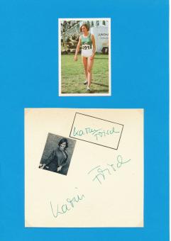 2  x  Karin Frisch  Leichtathletik  Autogramm Karte  original signiert 