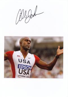 Allen Johnson  USA  Leichtathletik  Autogramm Karte  original signiert 