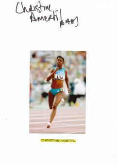 Christine Amertil  Bahamas  Leichtathletik  Autogramm Karte  original signiert 
