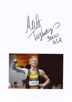Matthew Tegenkamp  USA  Leichtathletik  Autogramm Karte  original signiert 