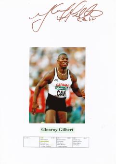 Glenroy Gilbert  Kanada   Leichtathletik  Autogramm Karte  original signiert 