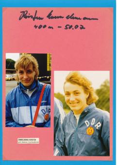 Kirsten Emmelmann  DDR  Leichtathletik  Autogramm Karte  original signiert 