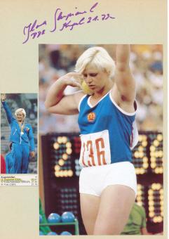 Ilona Briesnick  DDR   Leichtathletik  Autogramm Karte  original signiert 
