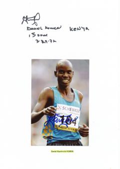 2  x  Daniel Kipchirchir Komen  Kenia   Leichtathletik  Autogramm Karte  original signiert 