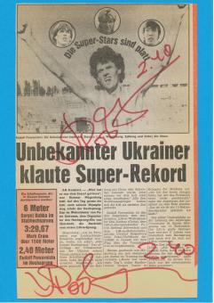 2  x  Rudolf Povarnitsyn  Rußland  Leichtathletik  Autogramm Karte  original signiert 