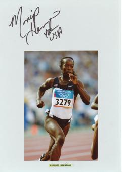Monique Hennagan  USA  Leichtathletik  Autogramm Karte  original signiert 