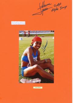 2  x  Yamile Aldama  Kuba  Leichtathletik  Autogramm Karte  original signiert 