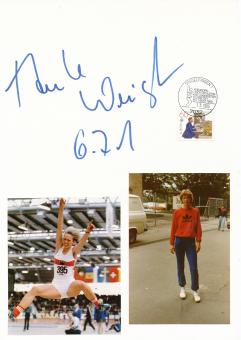 Anke Weist  Leichtathletik  Autogramm Karte  original signiert 