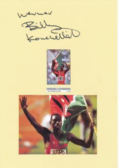 Billy Konchellah  Kenia  Leichtathletik  Autogramm Karte  original signiert 