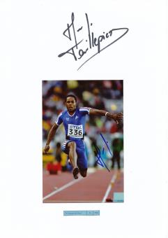 2  x  Karl Taillepierre  Frankreich  Leichtathletik  Autogramm Karte  original signiert 