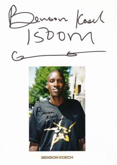 2  x  Benson Koech  Kenia  Leichtathletik  Autogramm Karte  original signiert 