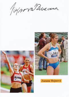 Zuzana Hejnova  Tschechien  Leichtathletik  Autogramm Karte  original signiert 