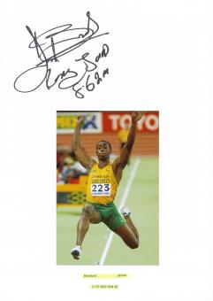 James Beckford  Jamaika   Leichtathletik  Autogramm Karte  original signiert 