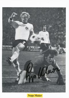 Sepp Maier  DFB Weltmeister WM 1974  Fußball Autogramm Karte  original signiert 