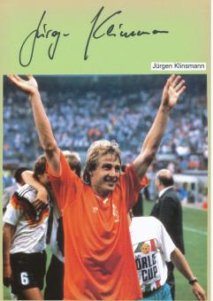 Jürgen Klinsmann  DFB Weltmeister WM 1990  Fußball Autogramm Karte  original signiert 