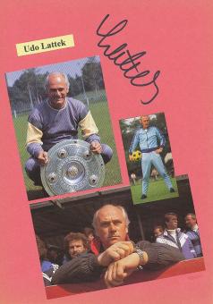 Udo Lattek † 2015  FC Bayern München   Fußball Autogramm Karte  original signiert 