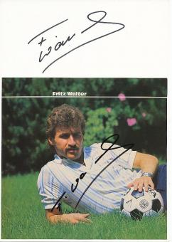 2  x  Fritz Walter   VFB Stuttgart   Fußball Autogramm Karte  original signiert 