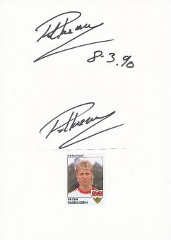 2  x  Peter Rasmusen  VFB Stuttgart   Fußball Autogramm Karte  original signiert 