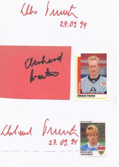 3  x  Eberhard Trautner  VFB Stuttgart   Fußball Autogramm Karte  original signiert 