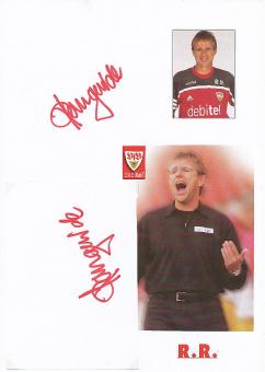 2  x  Ralf Rangnick  VFB Stuttgart  Fußball Autogramm Karte  original signiert 