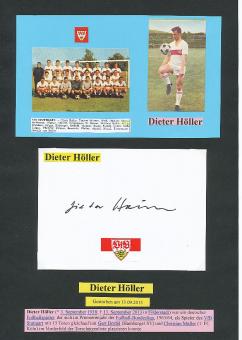 Dieter Höller † 2013  VFB Stuttgart  Fußball Autogramm Karte  original signiert 