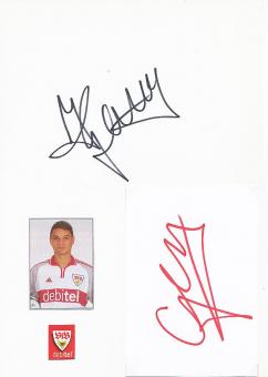 2  x  Ian Viorel Ganea   VFB Stuttgart  Fußball Autogramm Karte  original signiert 