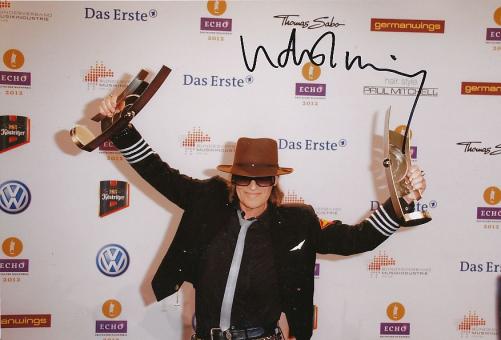 Udo Lindenberg   Musik  Autogramm 30 x 20  cm Foto original signiert 