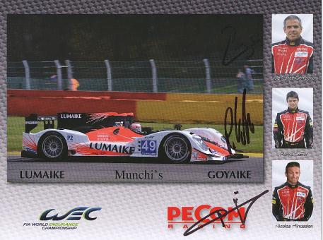 Nicolas Minasslan & Pierre Kaffer & Luiz Companc  Nissan  Auto Motorsport  Autogrammkarte  original signiert 