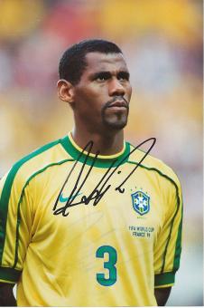 Aldair  Brasilien Weltmeister WM 1994  Fußball Autogramm 18 x 26 cm Foto original signiert 