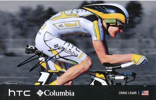 Craig Lewis  USA  Team HTC Highroad  Radsport  Autogrammkarte original signiert 