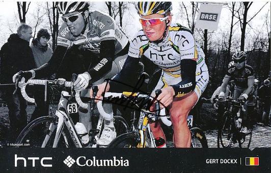Gert Dockx  Belgien  Team HTC Highroad  Radsport  Autogrammkarte original signiert 