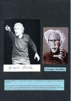 Giorgio Strehler † 1997 Italien Regisseur  Film & TV Autogramm Foto  original signiert 