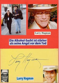 Larry Hagman † 2012  Dallas  Film & TV Autogramm Karte original signiert 