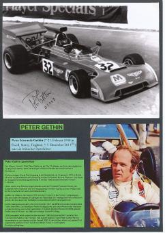 Peter Gethin † 2011  Formel 1  Auto Motorsport  Autogramm Foto  original signiert 