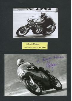 Alberto Pagani † 2017  Italien  Motorrad Autogramm Foto  original signiert 