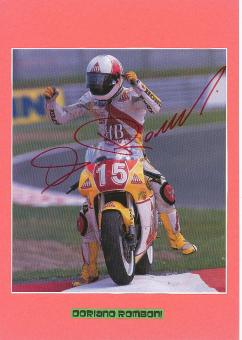 Doriano Romboni † 2013  Italien  Motorrad Sport Autogramm Bild  original signiert 