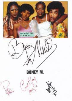 Boney M.  70er  Musik Autogramm Karte original signiert 