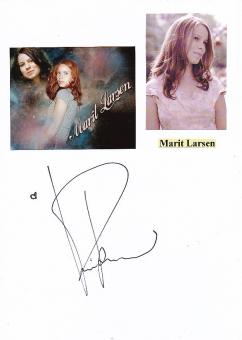Marit Larsen  Musik Autogramm Karte original signiert 