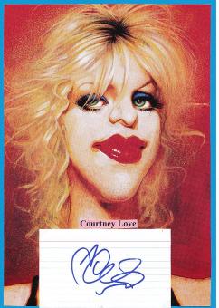 Courtney Love  Musik Autogramm Karte original signiert 