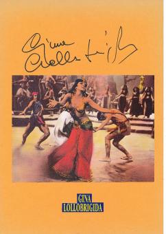 Gina Lollobrigida † 2023   Film & TV Autogramm Karte original signiert 