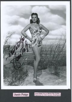 Janis Paige  Film & TV Autogramm Foto  original signiert 