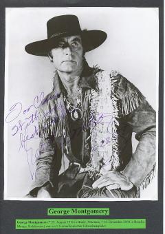 George Montgomery † 2000  Film & TV Autogramm Foto  original signiert 