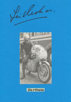 2  x  Jim Redman GB  6 x Weltmeister  Motorrad Sport Autogramm Bild + Karte  original signiert 