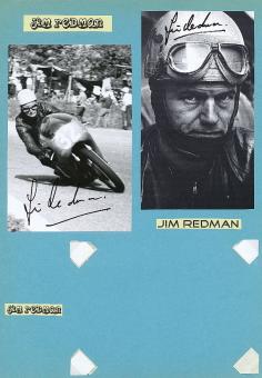 2  x  Jim Redman GB  6 x Weltmeister  Motorrad Sport Autogramm Bilder  original signiert 