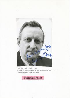 Manfred Preiß  DDR  Politik Foto  original signiert 