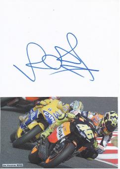 Valentino Rossi  Italien  9 x Weltmeister Motorrad Autogramm Karte  original signiert 