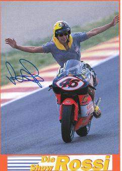 Valentino Rossi  Italien  9 x Weltmeister Motorrad Autogramm Bild  original signiert 