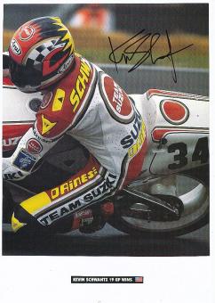 Kevin Schwantz  USA  1993 Weltmeister Motorrad Autogramm Bild  original signiert 