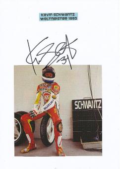 Kevin Schwantz  USA 1993  Weltmeister Motorrad Autogramm Karte  original signiert 