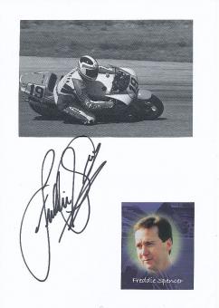 Freddie Spencer  USA  3 x Weltmeister Motorrad Autogramm Karte  original signiert 
